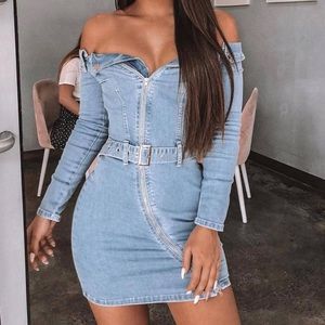Oh Polly | Denim Dress